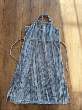 Treasure & Bond Girls' Blue Tie-Dye Halter Sundress with Side Ties